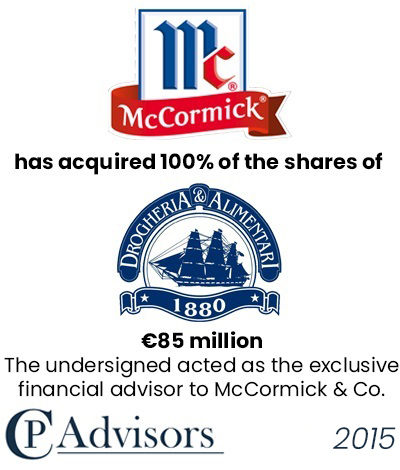 CP Advisors ha assistito McCormick nell'acquisizione di Drogheria e Alimentari per Euro 85 milioni