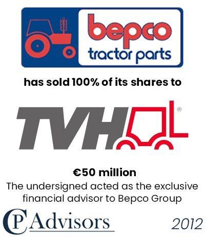 CP Advisors ha assistito Bepco Group nel processo di vendita del business a TVH Group NV per circa Euro 50 milioni in cash