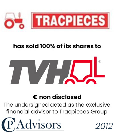 CP Advisors ha assistito Tracpieces-Agripieces Group nel processo di vendita del business a TVH France