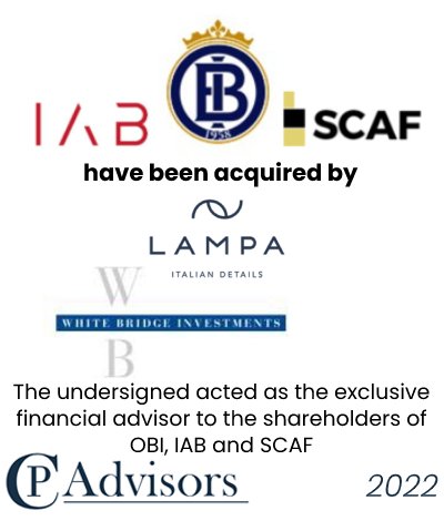 CP Advisors ha assisto gli azionisti del gruppo toscano GLB, costituito da OBI, IAB e SCAF, aziende leader nella progettazione e produzione di accessori metallici per la moda e il lusso, nella cessione a Lampa